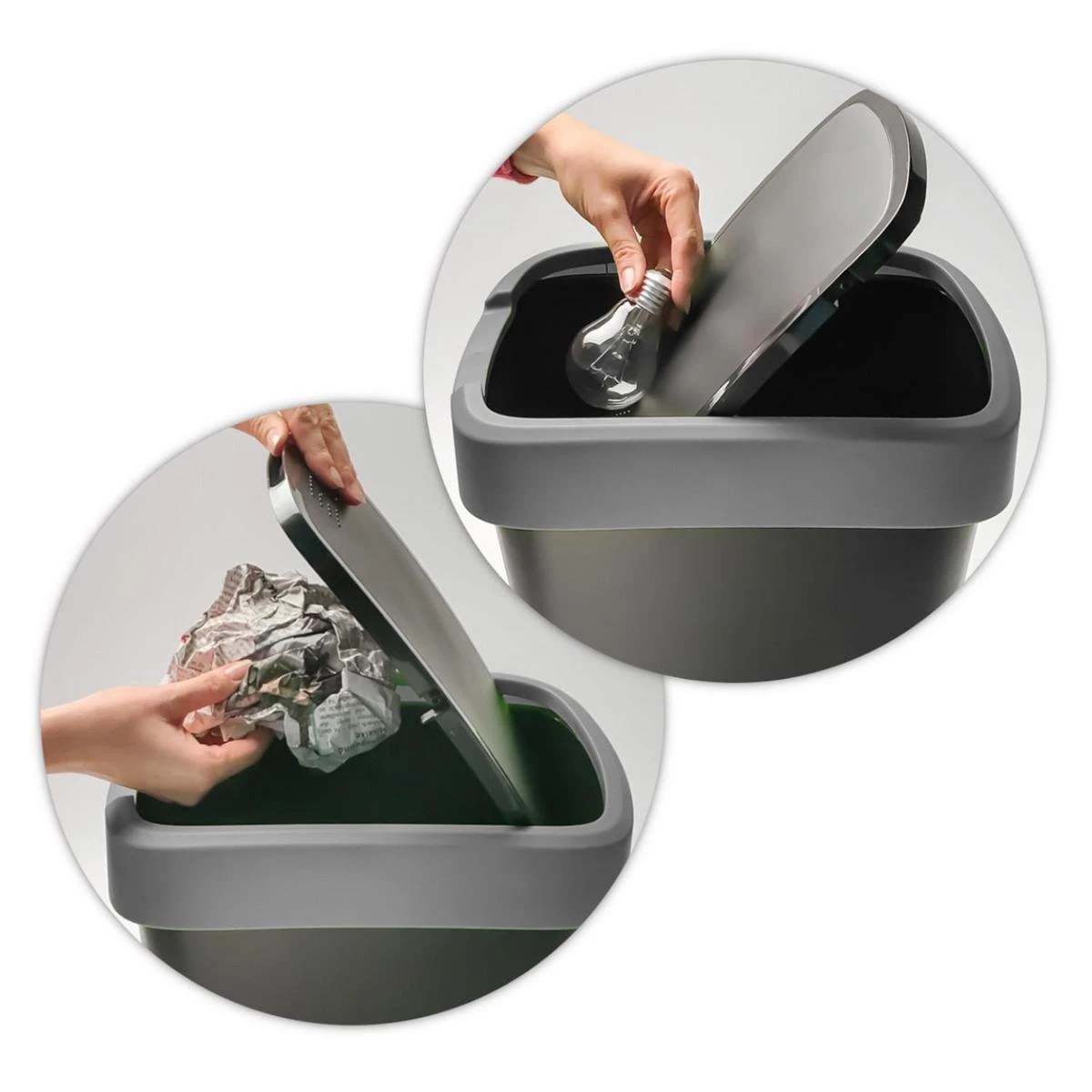 Rotho Twist Afvalbak - 25L - zilver