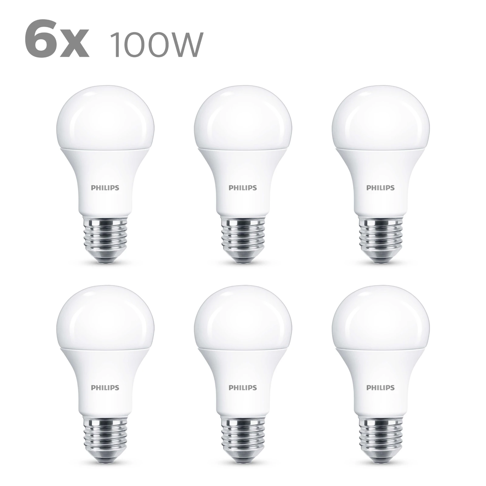 Philips LED Lamp Classic 100W A60 E27 WW 230V FR ND 6CT/4 (6 stuks)