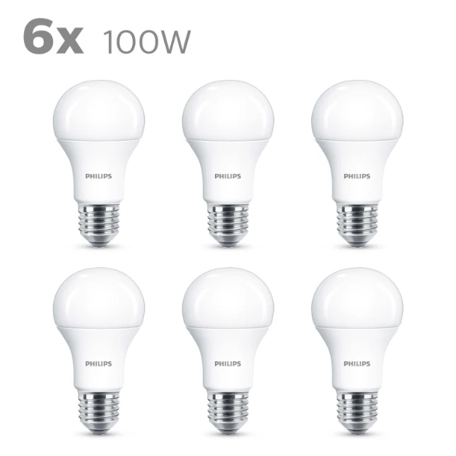Philips LED Lamp Classic 100W A60 E27 WW 230V FR ND 6CT/4 (6 stuks)