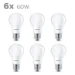 Philips LED Lamp 60W A60 E27 WW 230V FR ND 6CT/4 (6 stuks)