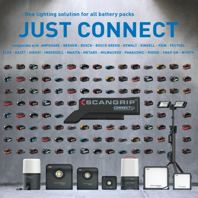 Scangrip Bouwlamp Tower Compact Connect