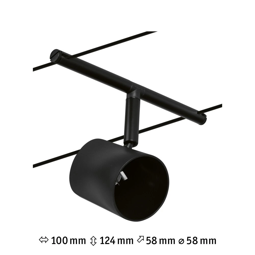 Paulmann WireSystem Cup Losse spot 1x10W zwart