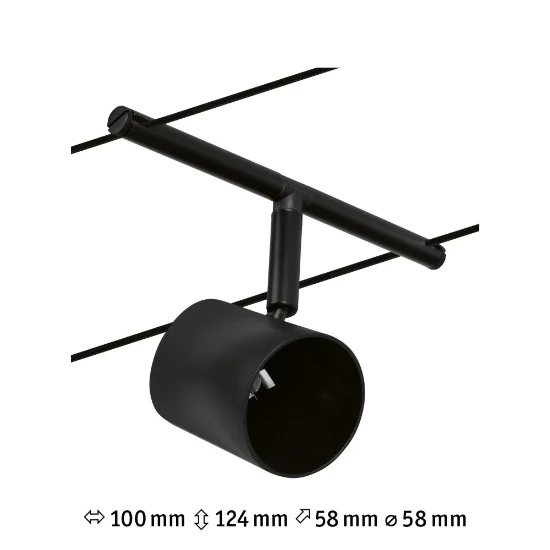 Paulmann WireSystem Cup Losse spot 1x10W zwart