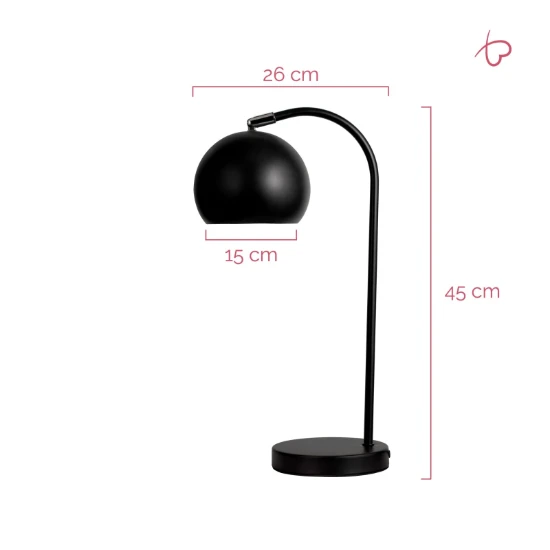 Pauleen True Love Bureaulamp - zwart
