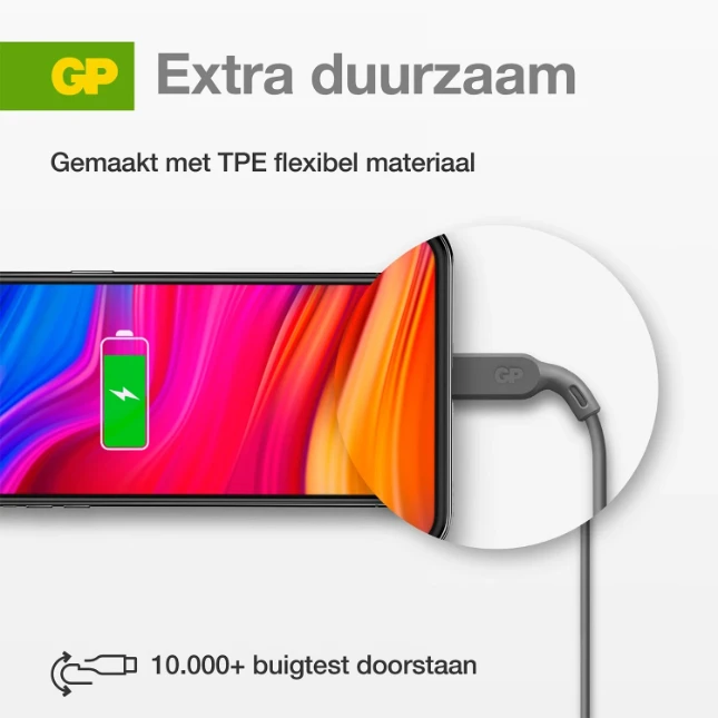 GP Oplaadkabel USB-A naar Lightning 1m