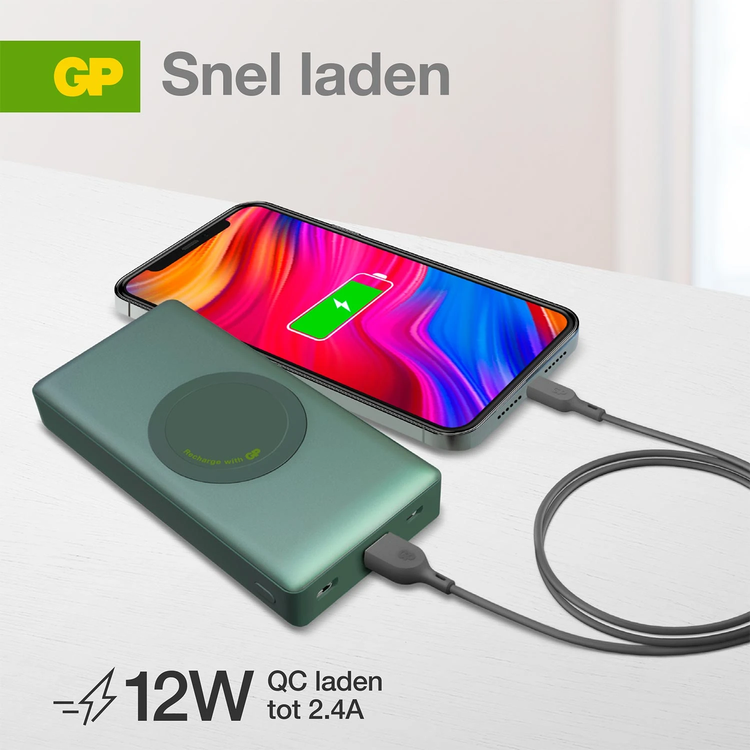 GP Oplaadkabel USB-A naar Lightning 1m