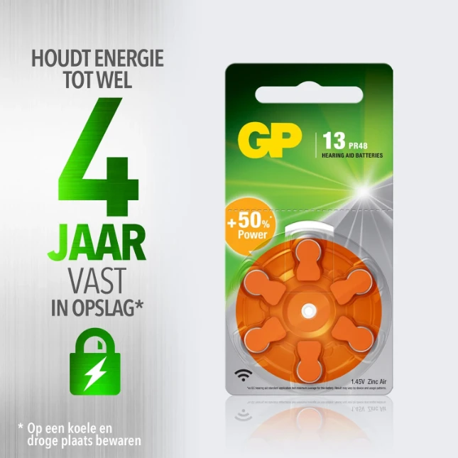 GP ZA13 Hoortoestelbatterij (6 stuks)