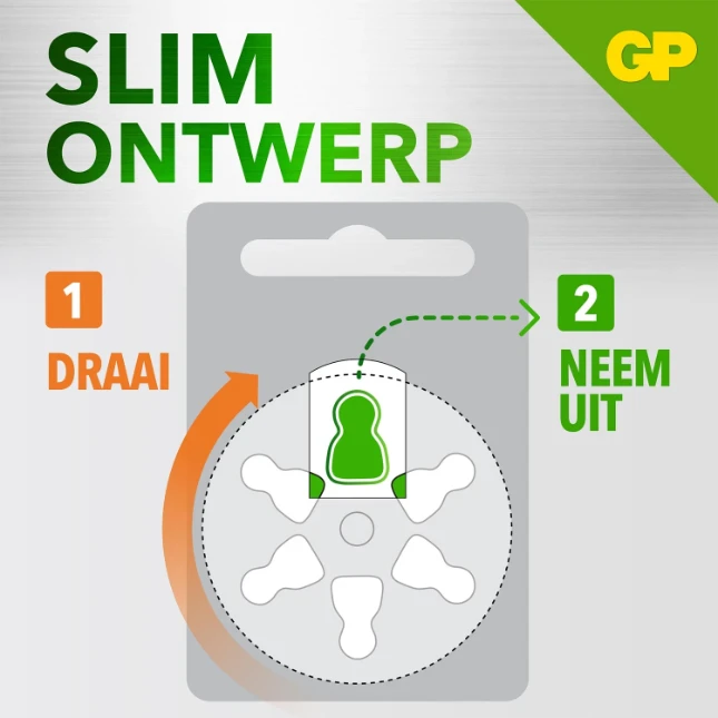 GP ZA13 Hoortoestelbatterij (6 stuks)