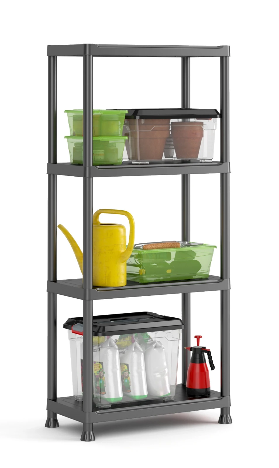 Keter Stelling Plus, kunststof, 4 legborden, 60cm