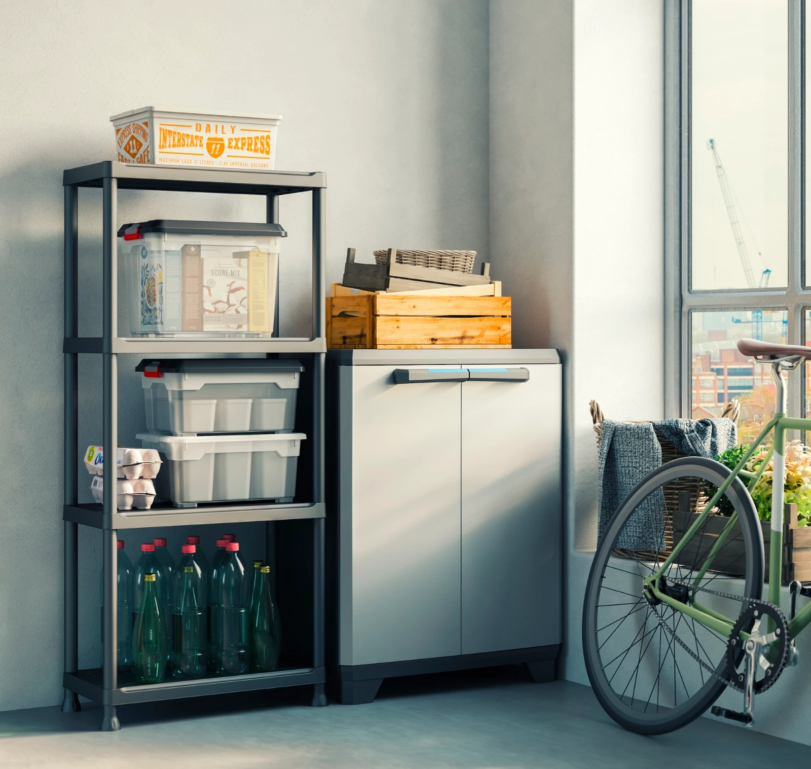 Keter Stelling Plus, kunststof, 4 legborden, 60cm