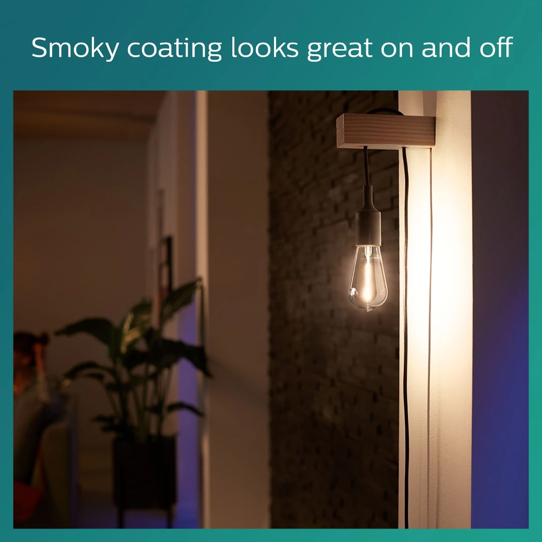 Philips LED Filament Modern 15W E27 ST64 smoky ND