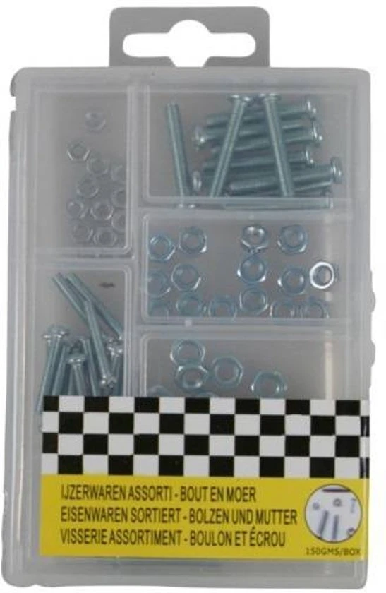 IJzerwaren assortimentbox bouten - moeren
