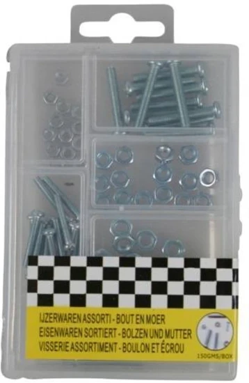 IJzerwaren assortimentbox bouten - moeren