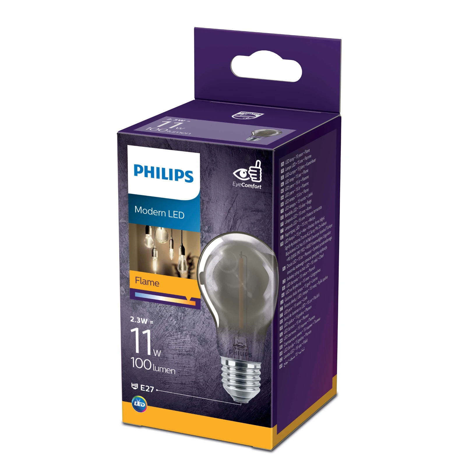 Philips LED Filament Modern 15W E27 A60 smoky ND