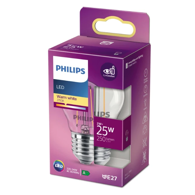 Philips LED Filament Classic 25W P45 E27 WW CL ND
