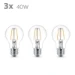 Philips LED Filament Classic 40W E27 A60 WW CL ND (3 stuks)