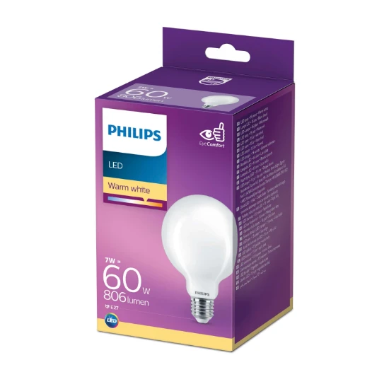 Philips LED Globe Classic 60W E27 G93 WW FR ND SRT4
