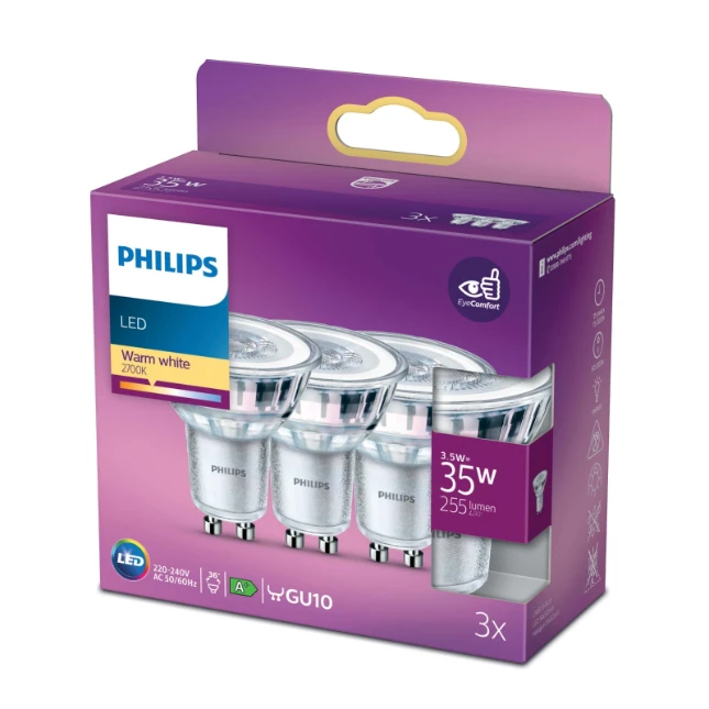 Philips LED Spot Classic 35W GU10 WW 230V 36D ND (3 stuks)