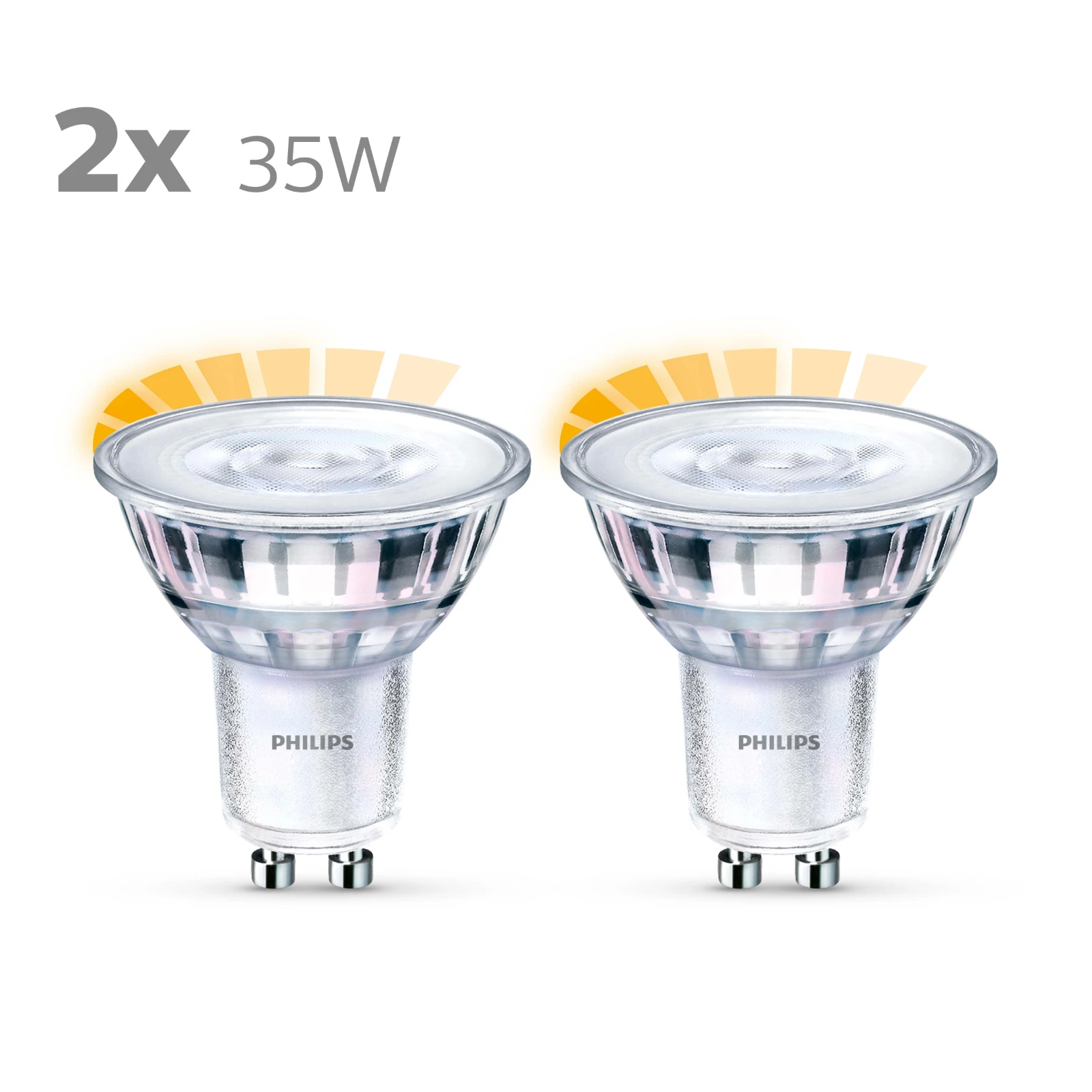 Philips LED Spot Classic 35W GU10 C90 WW 36D WGD (2 stuks)