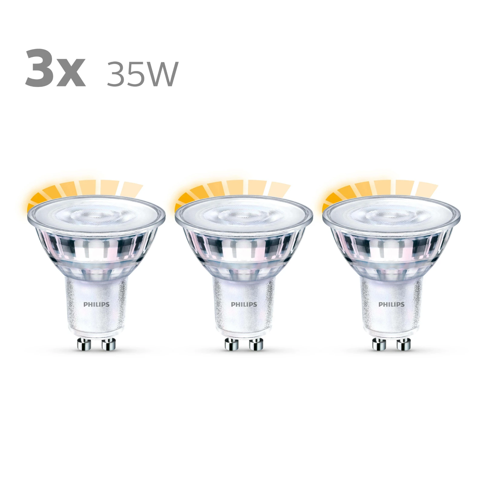 Philips LED Spot Classic 35W GU10 C90 WW 36D WGD (3 stuks)