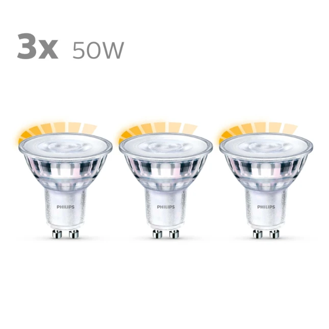 Philips LED Spot Classic 50W GU10 C90 WW 36D WGD (3 stuks)