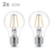 Philips LED Filament Classic 40W E27 A60 WW CL ND (2 stuks)