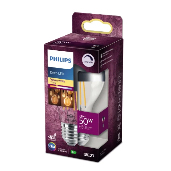 Philips LED Filament Deco LED 48W E27 CM A60 WW CL D