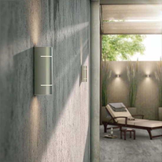 Philips Buitenwandlamp Sunset 2x1W SELV inox