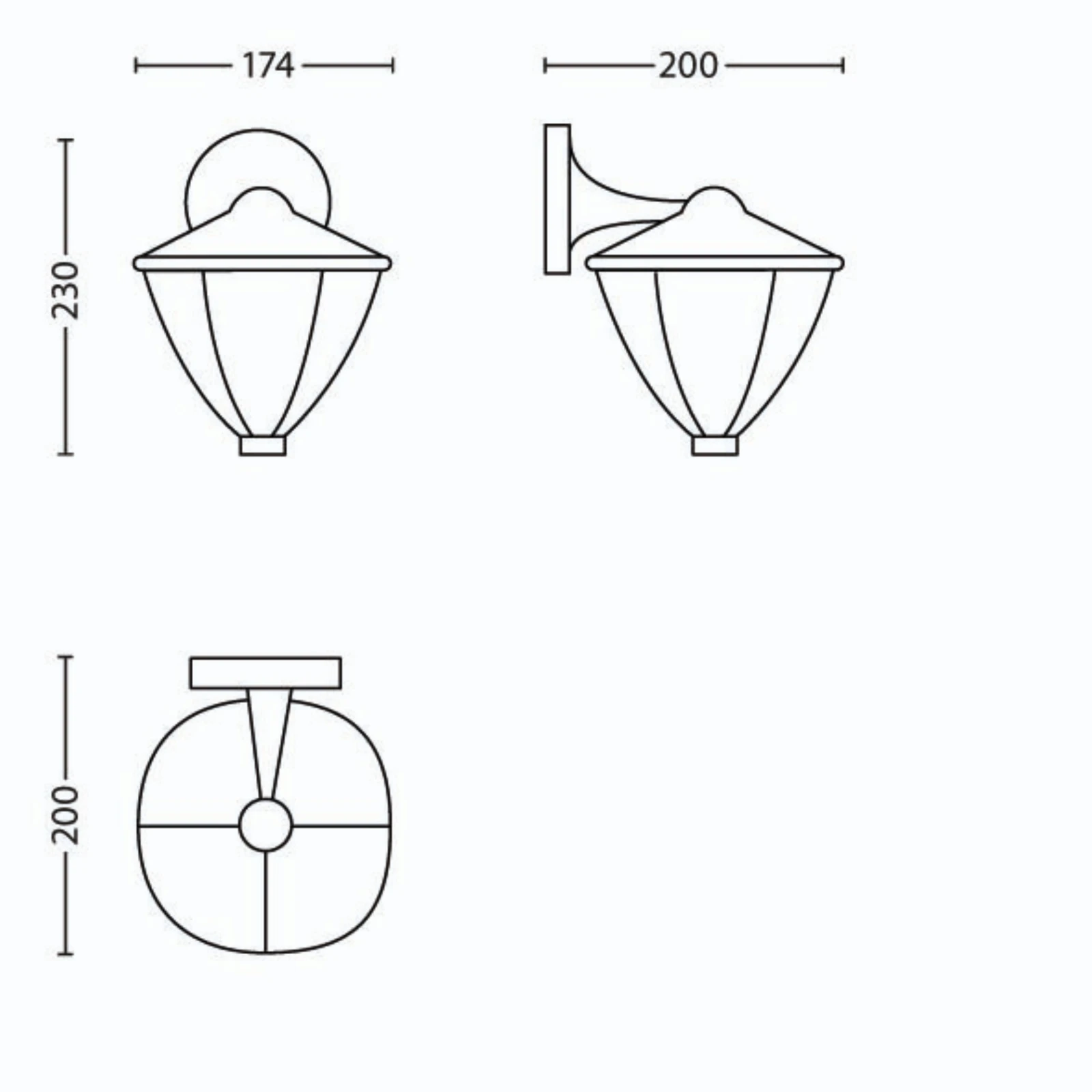 Philips Buitenwandlamp Robin 1x4.5W 230V zwart