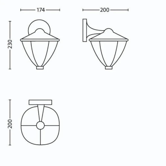 Philips Buitenwandlamp Robin 1x4.5W 230V zwart