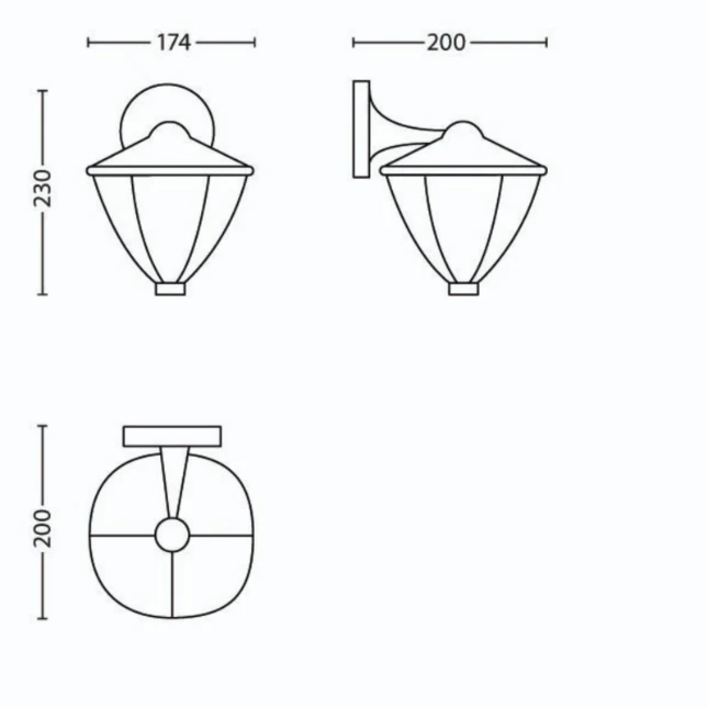 Philips Buitenwandlamp Robin 1x4.5W 230V zwart
