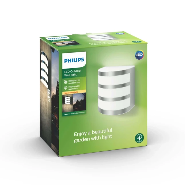 Philips Buitenwandlamp Calgary 1x3W 230V inox