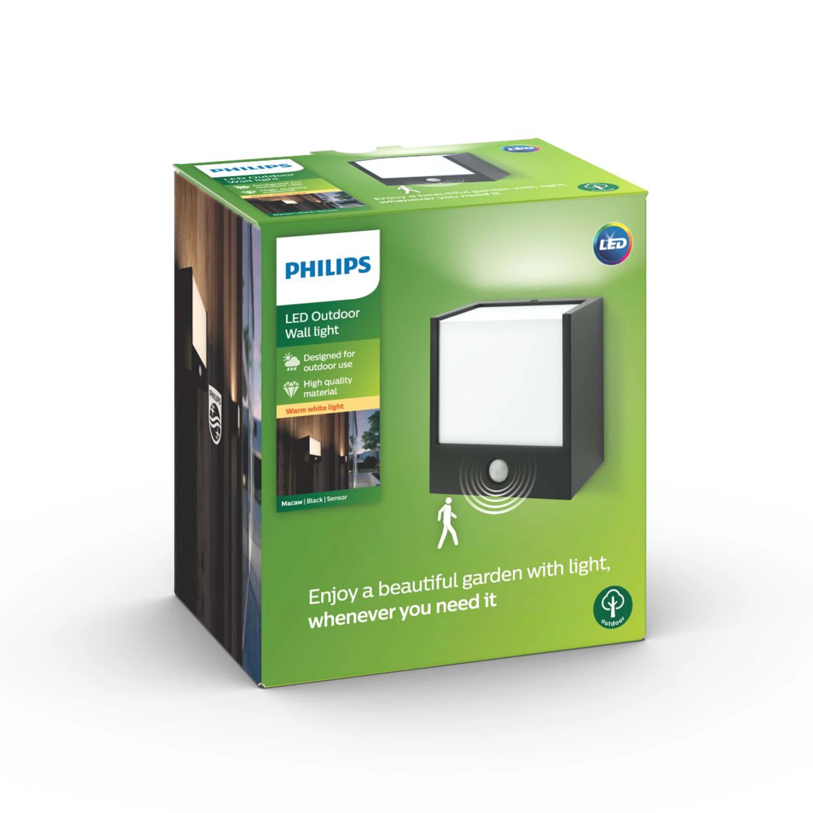 Philips Buitenwandlamp Macaw 1x3.5W 230V zwart