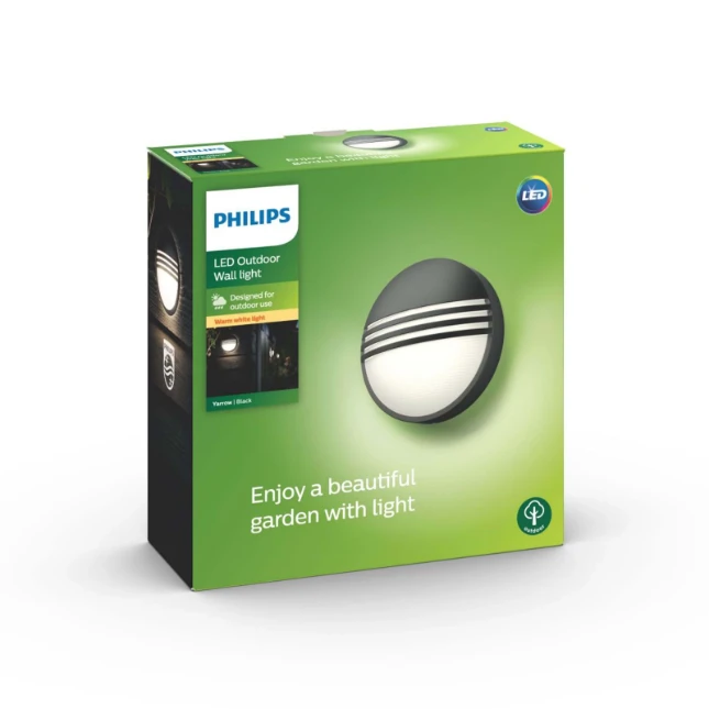 Philips Buitenwandlamp Yarrow 6W 230V zwart