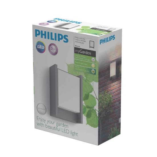 Philips Buitenwandlamp Arbour 1x6W 230V antraciet
