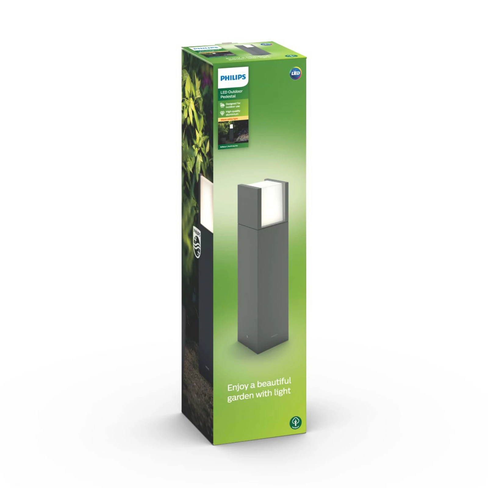 Philips Sokkellamp Arbour 6W 230V antraciet