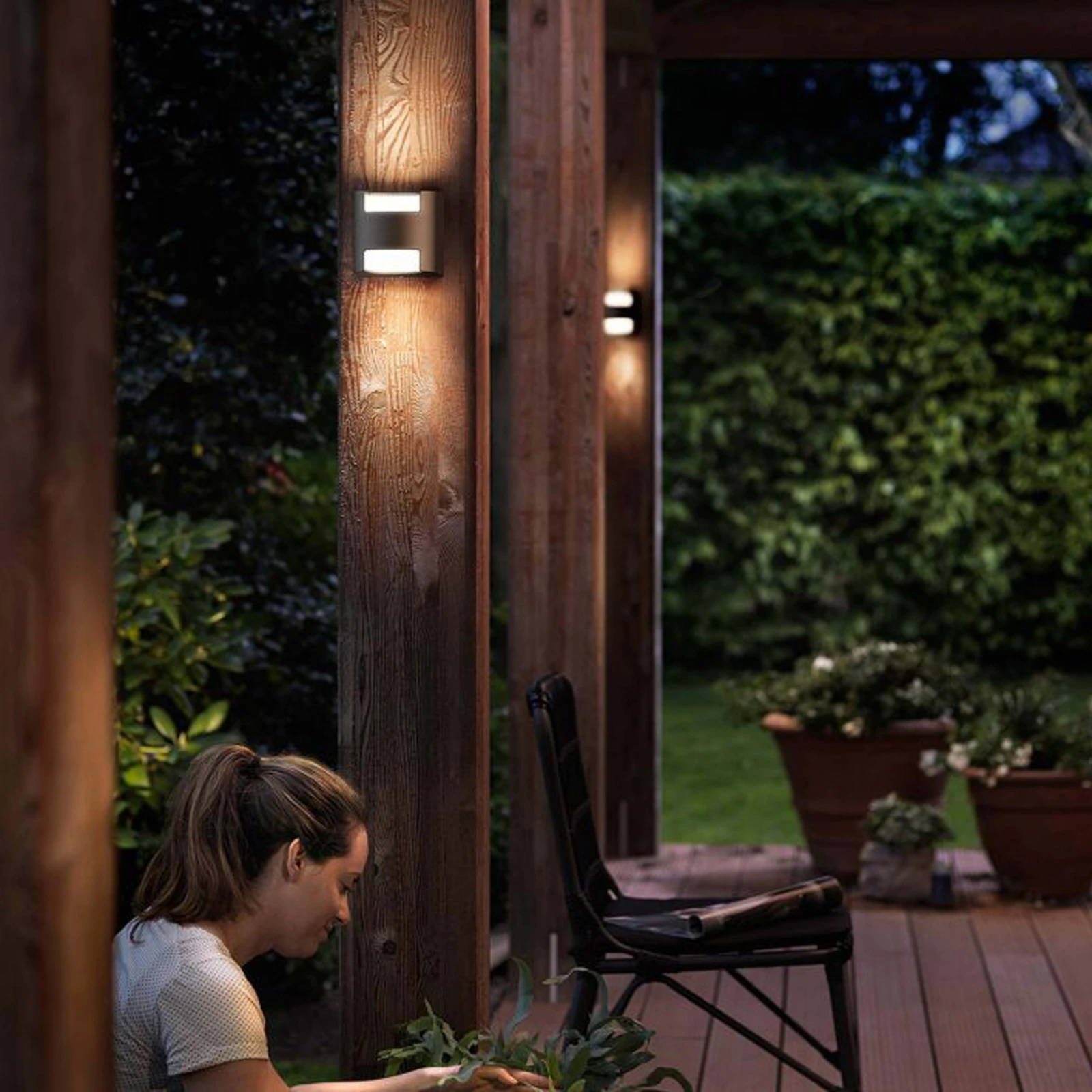 Philips Buitenwandlamp Grass 2x4.5W SEL antraciet