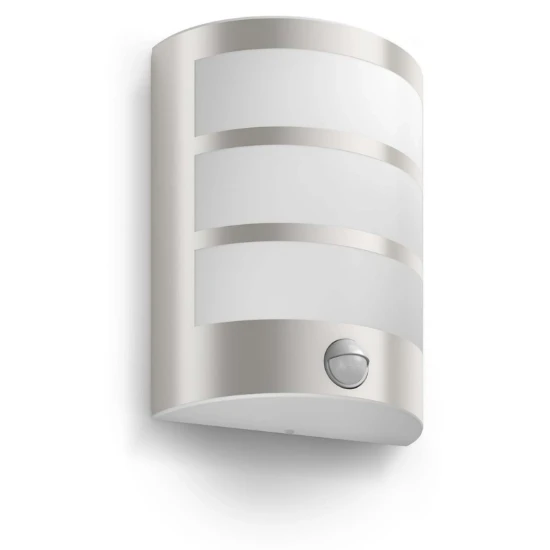 Philips Buitenwandlamp Python IR 1x6W 230V inox - met sensor