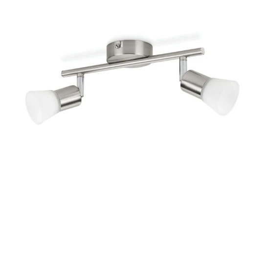 Philips Plafondspot Decagon nikkel 4.3W - 2-spots