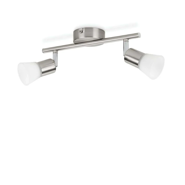 Philips Plafondspot Decagon nikkel 4.3W - 2-spots