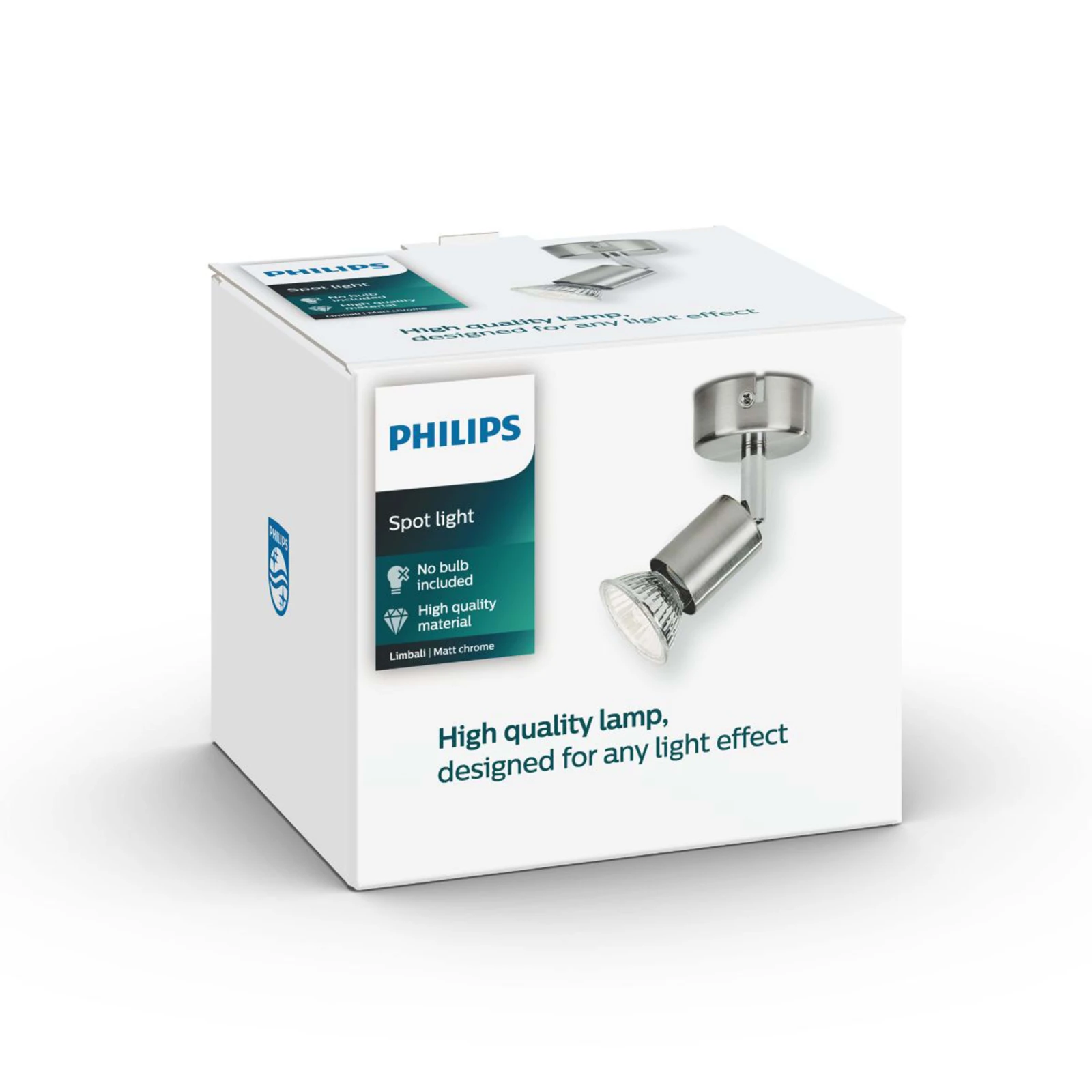 Philips Opbouwspot Limbali 50W nikkel - 1-spot