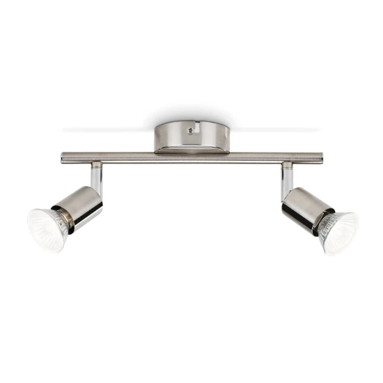 Philips Plafondspot Limbali 50W nikkel - 2-spots