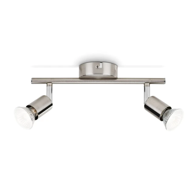 Philips Plafondspot Limbali 50W nikkel - 2-spots
