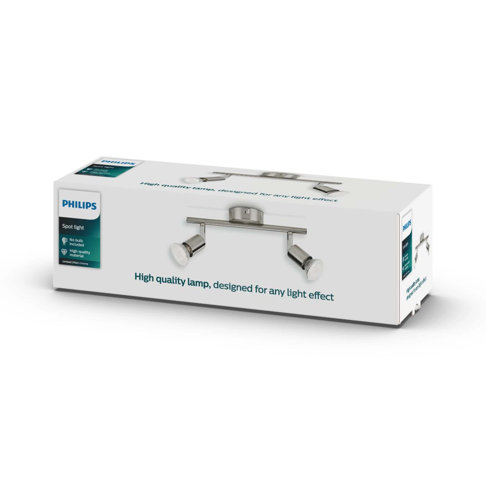Philips Plafondspot Limbali 50W nikkel - 2-spots