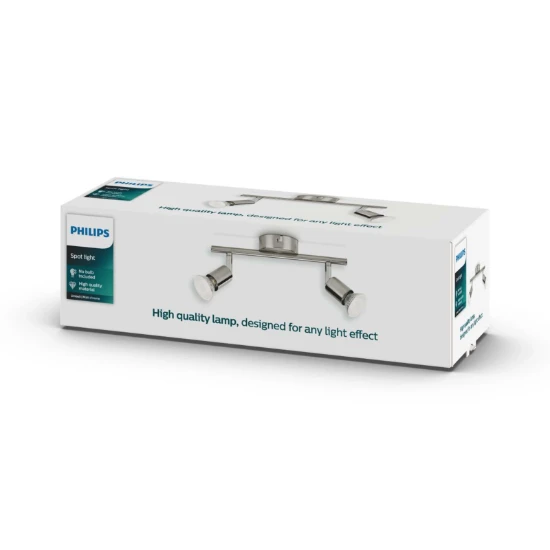 Philips Plafondspot Limbali 50W nikkel - 2-spots