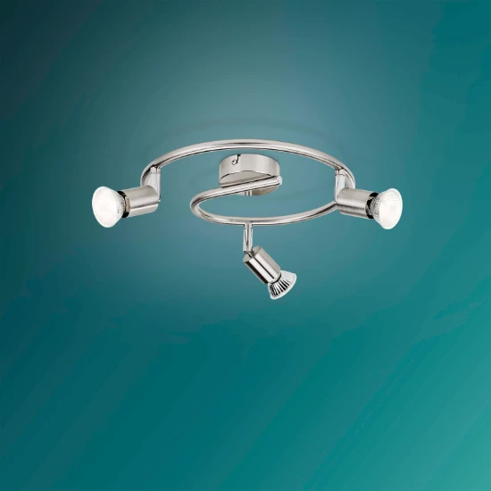 Philips Spiraalspot Limbali 50W nikkel - 3-spots