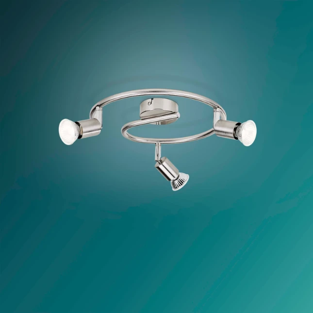 Philips Spiraalspot Limbali 50W nikkel - 3-spots
