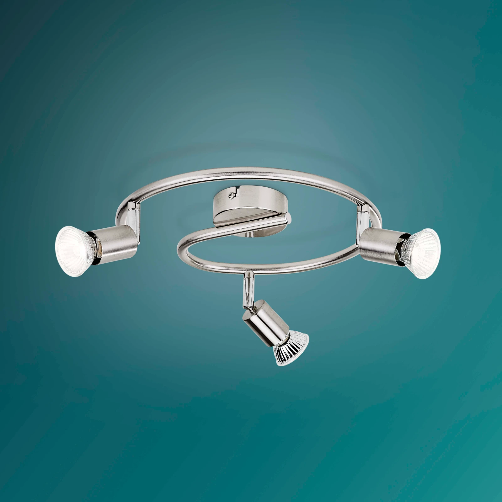 Philips Spiraalspot Limbali 50W nikkel - 3-spots