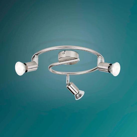 Philips Spiraalspot Limbali 50W nikkel - 3-spots