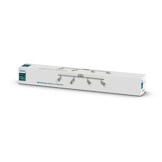 Philips Plafondspot Limbali 50W nikkel - 4-spots